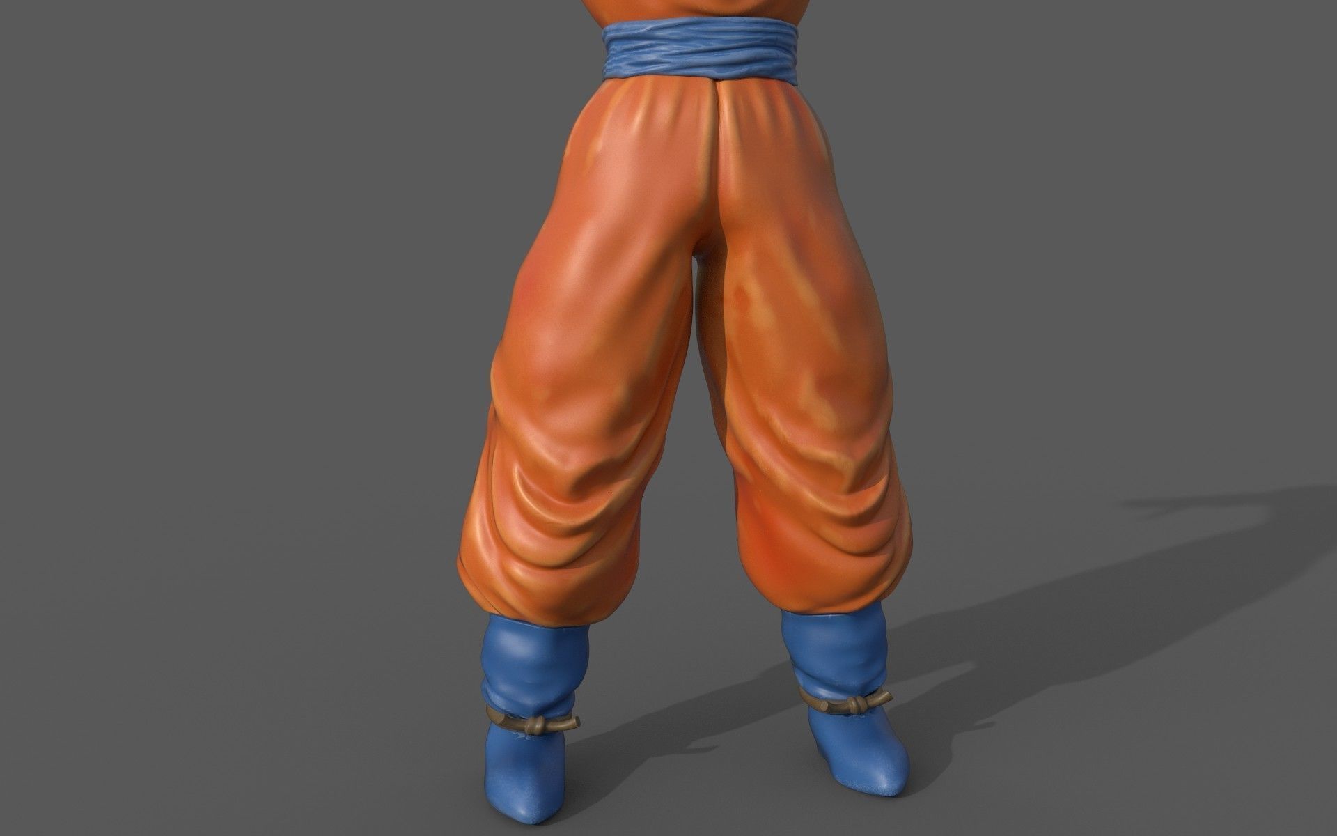 Character - Dragon Balls Goku Fan Art Low-poly 3D model_9