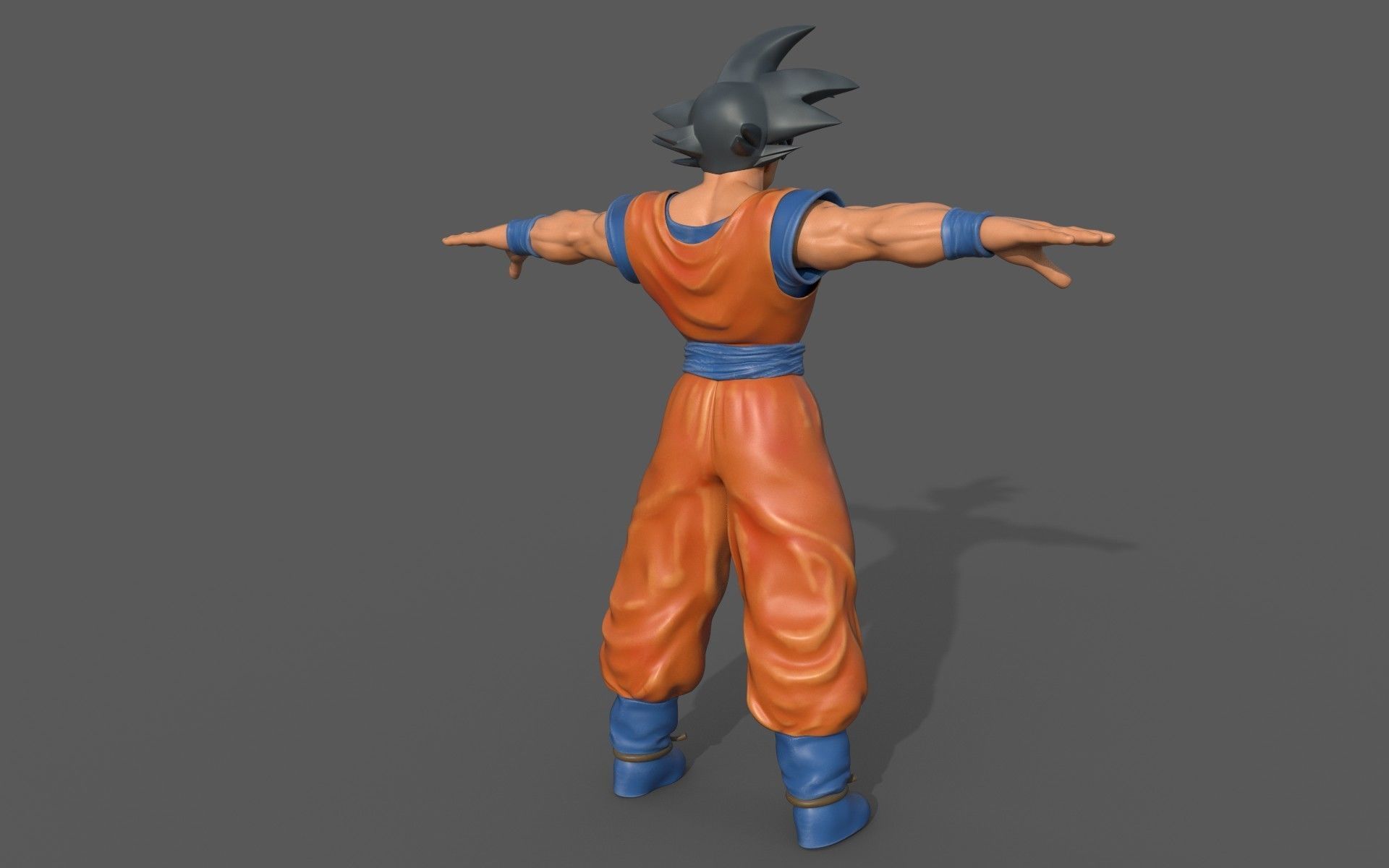 Character - Dragon Balls Goku Fan Art Low-poly 3D model_6