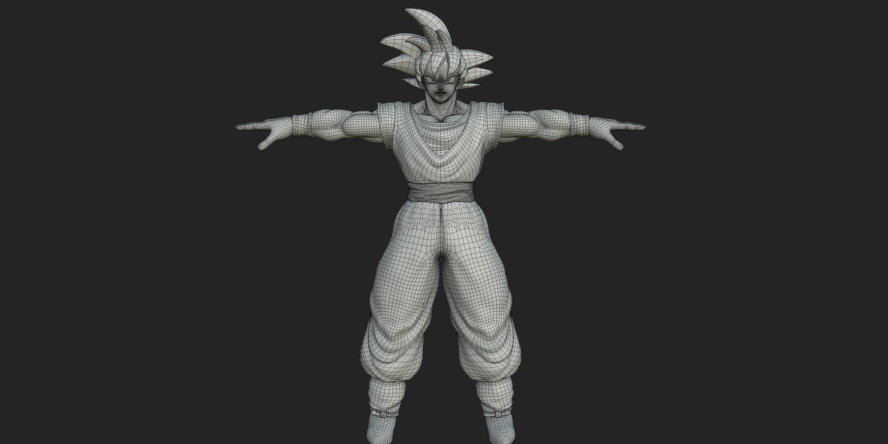 Character - Dragon Balls Goku Fan Art Low-poly 3D model_29