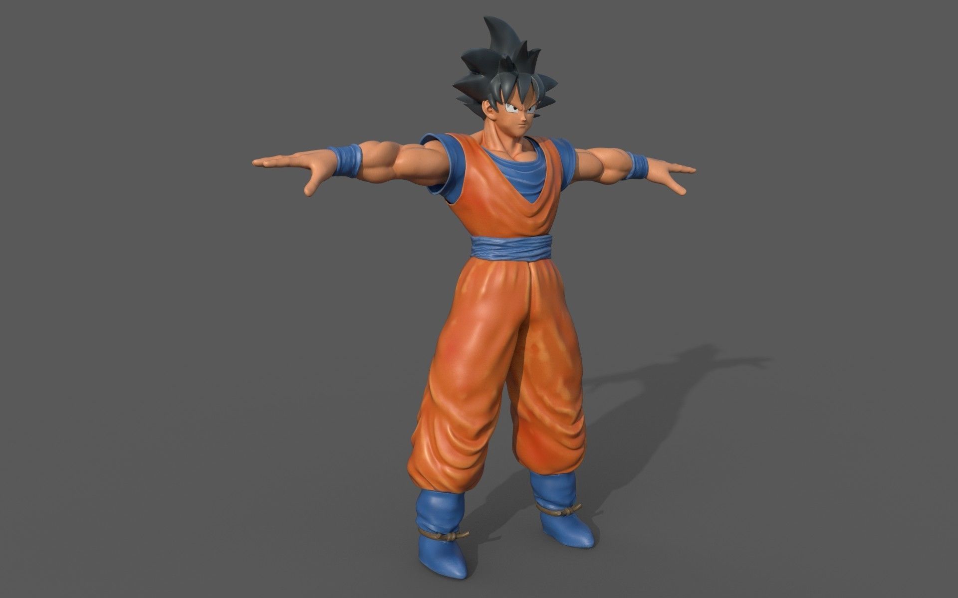 Character - Dragon Balls Goku Fan Art Low-poly 3D model_7