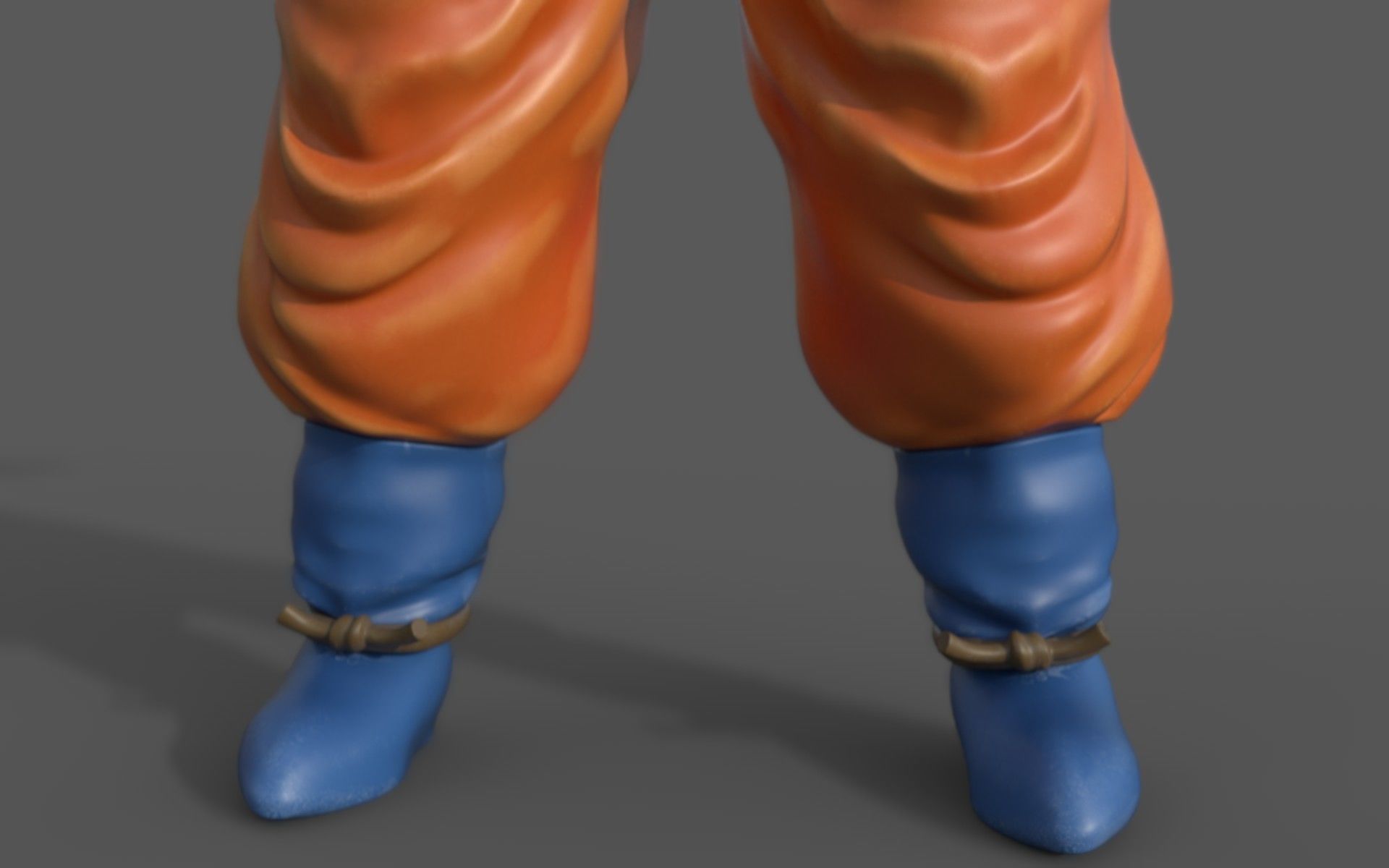 Character - Dragon Balls Goku Fan Art Low-poly 3D model_14