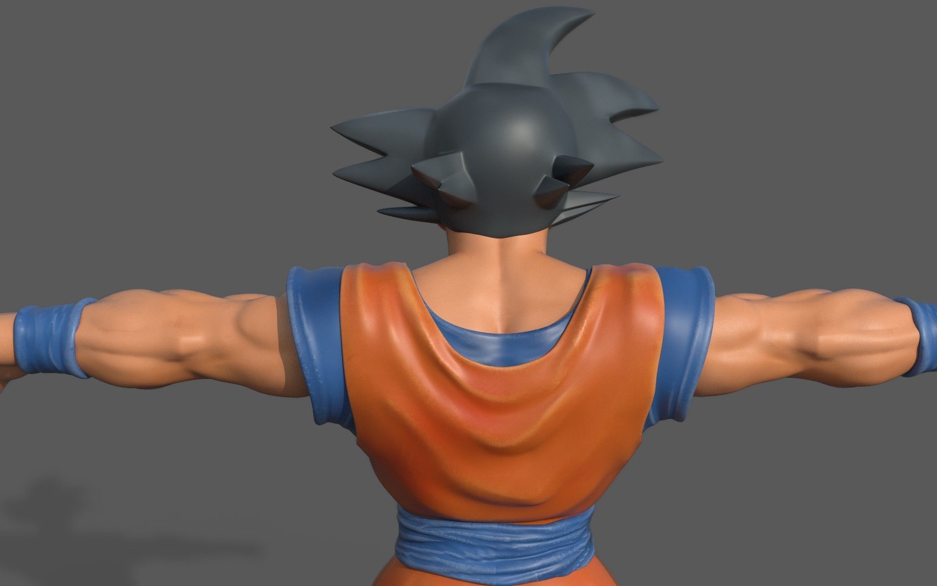 Character - Dragon Balls Goku Fan Art Low-poly 3D model_15