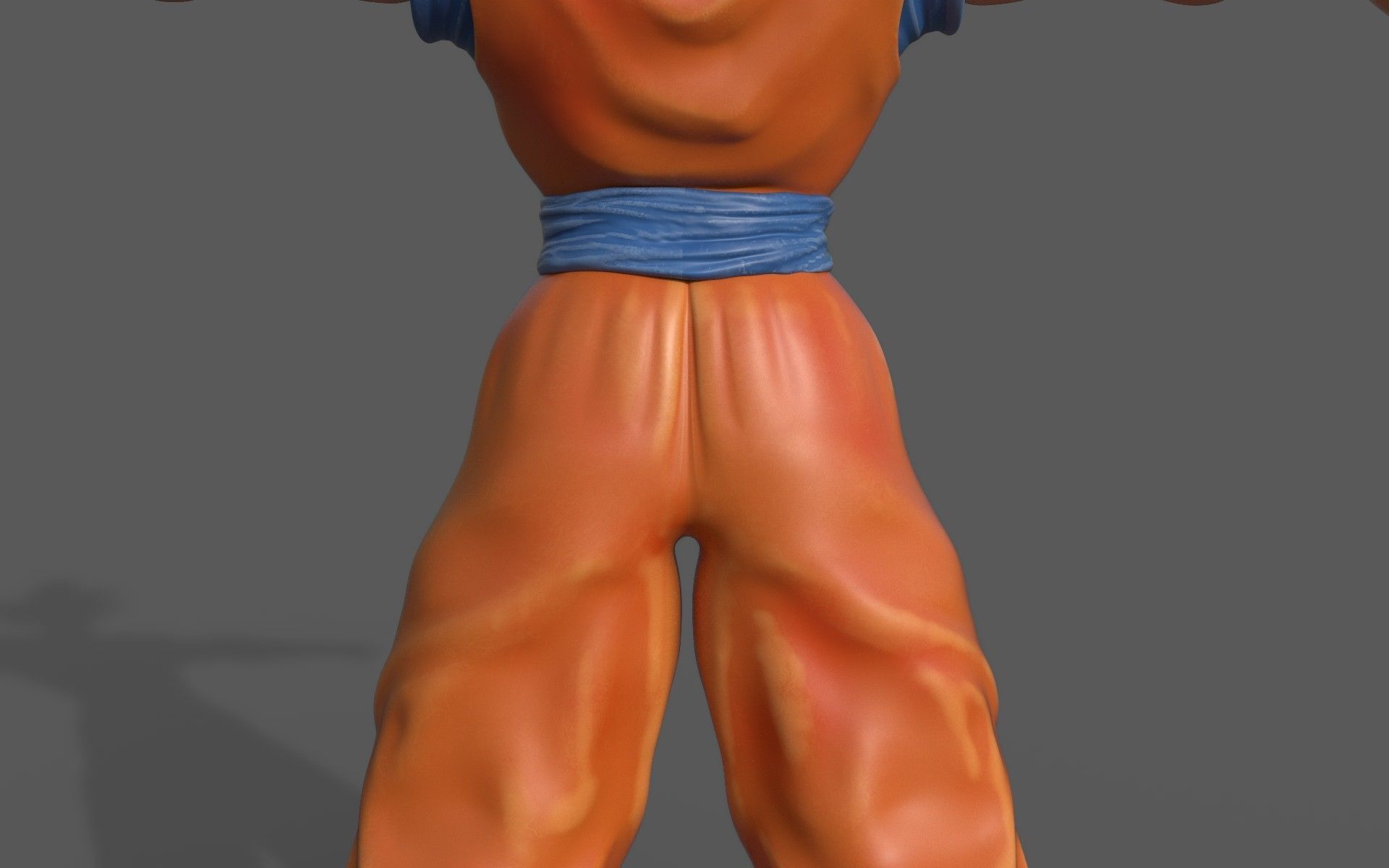 Character - Dragon Balls Goku Fan Art Low-poly 3D model_16