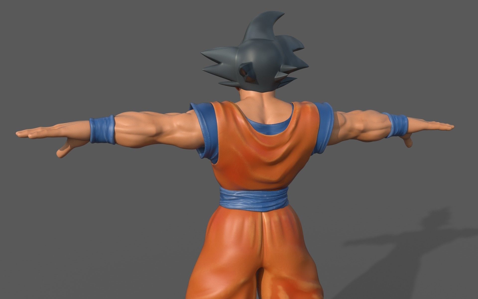 Character - Dragon Balls Goku Fan Art Low-poly 3D model_10