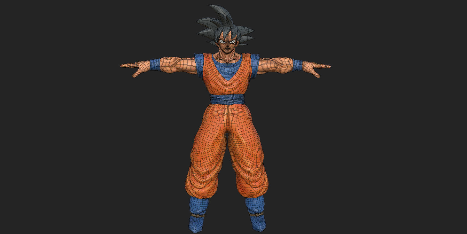 Character - Dragon Balls Goku Fan Art Low-poly 3D model_24