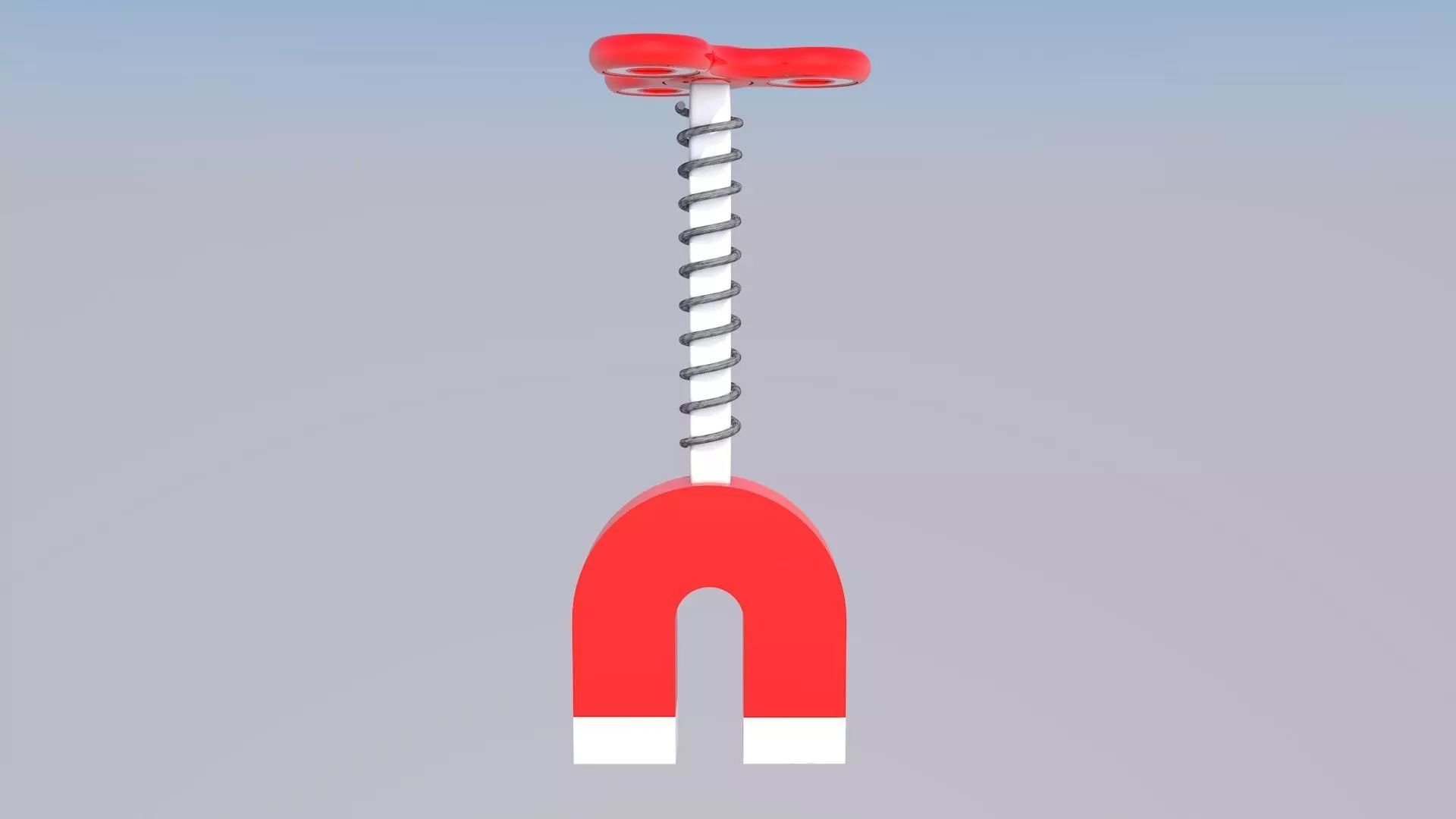 Helicopter Flying  Magnet With  Fidget Spinner  3D model_0