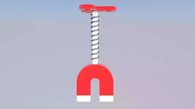 Helicopter Flying  Magnet With  Fidget Spinner  3D model