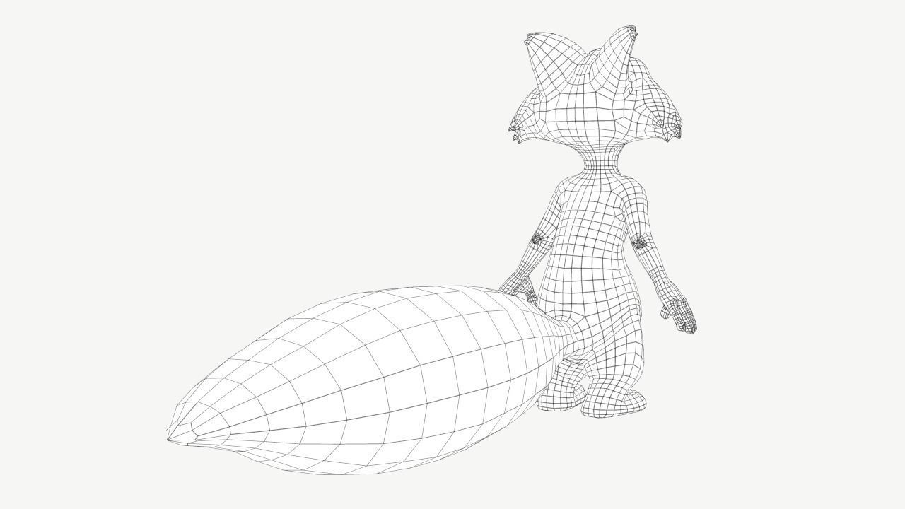 Cartoon Skunk Low-poly 3D model_5