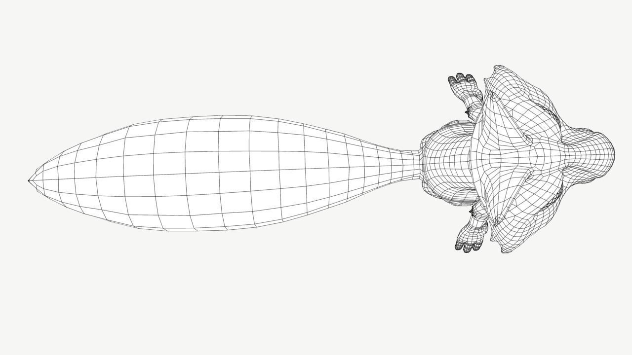 Cartoon Skunk Low-poly 3D model_7