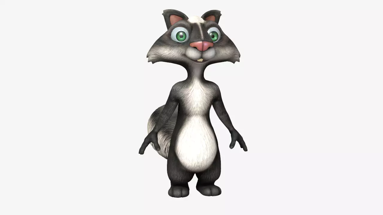 Cartoon Skunk Low-poly 3D model_0