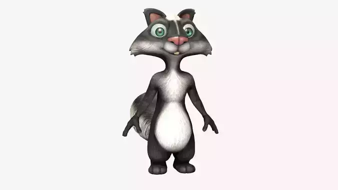 Cartoon Skunk Low-poly 3D model
