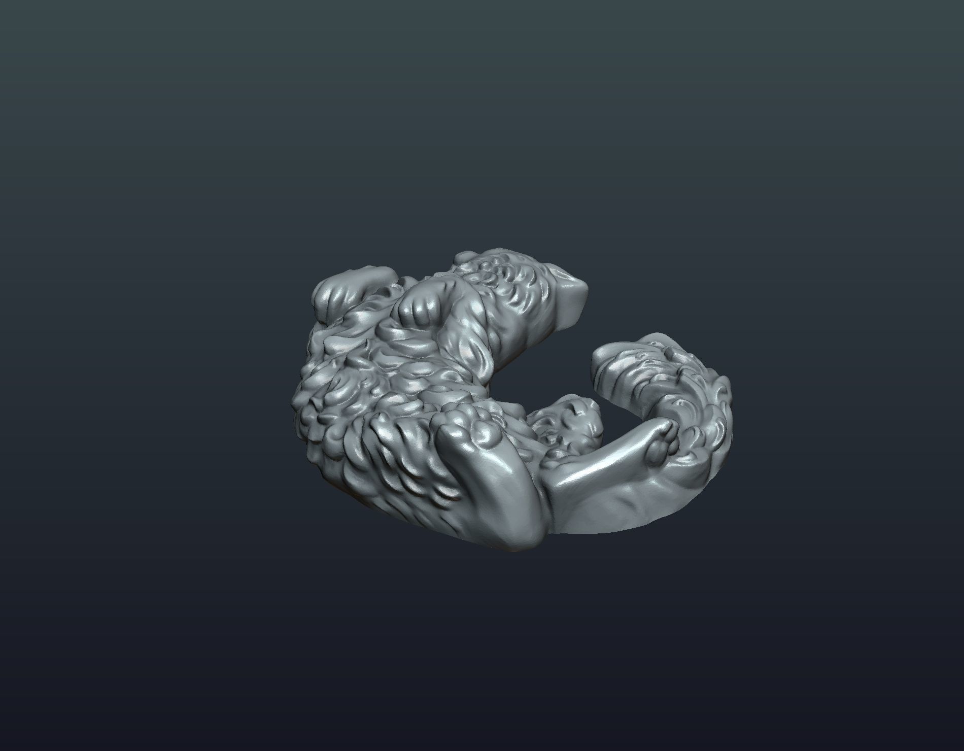 Cat bas-relief Free 3D print model_9