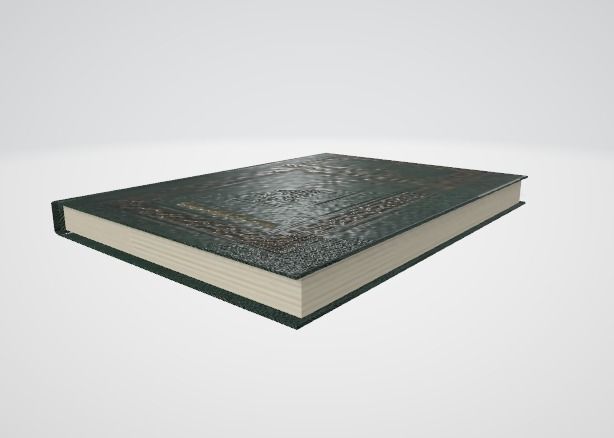 Book with hard cover Low-poly 3D model_5