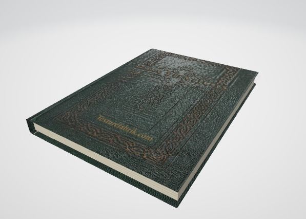 Book with hard cover Low-poly 3D model_3