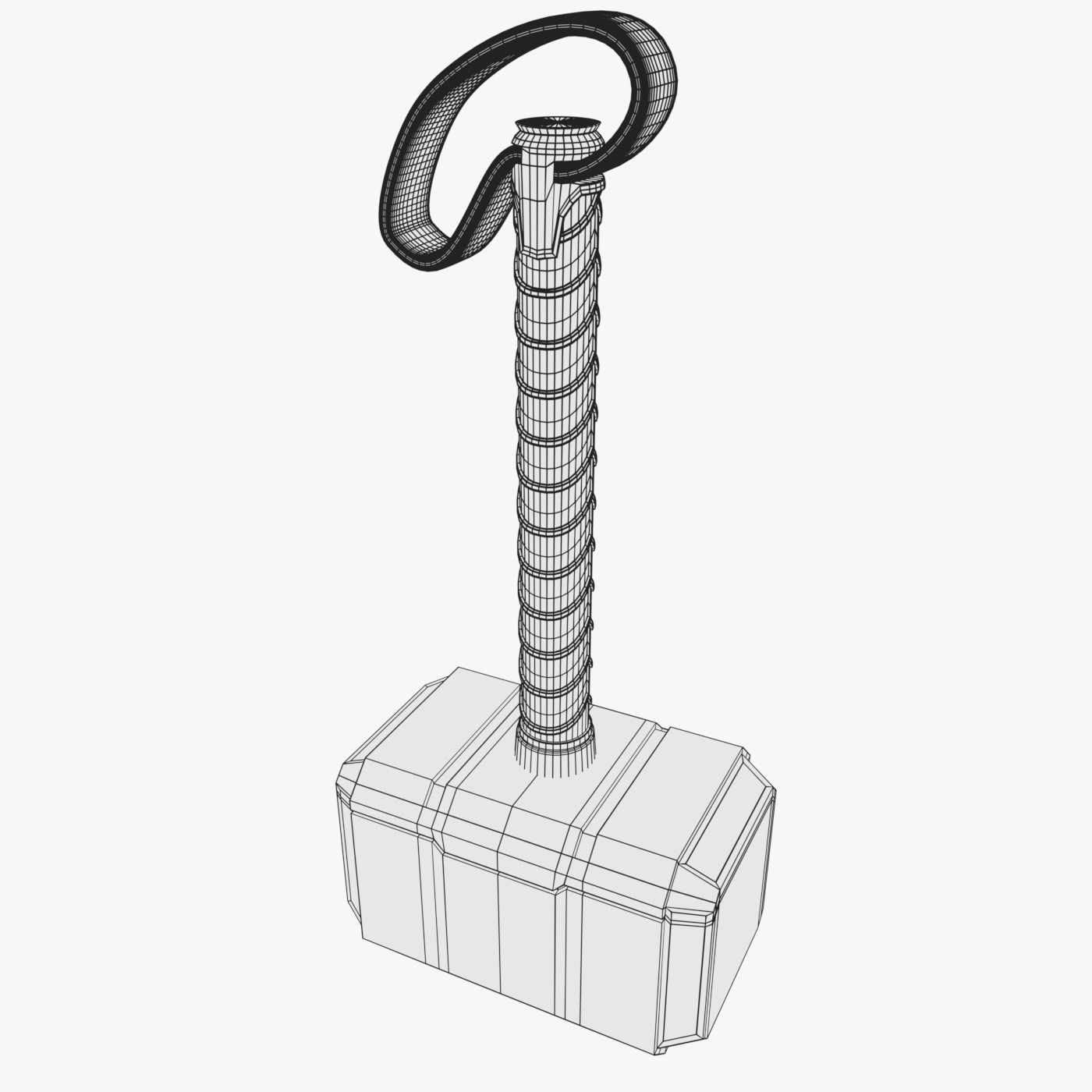 Hammer Mjolnir 3D model_6