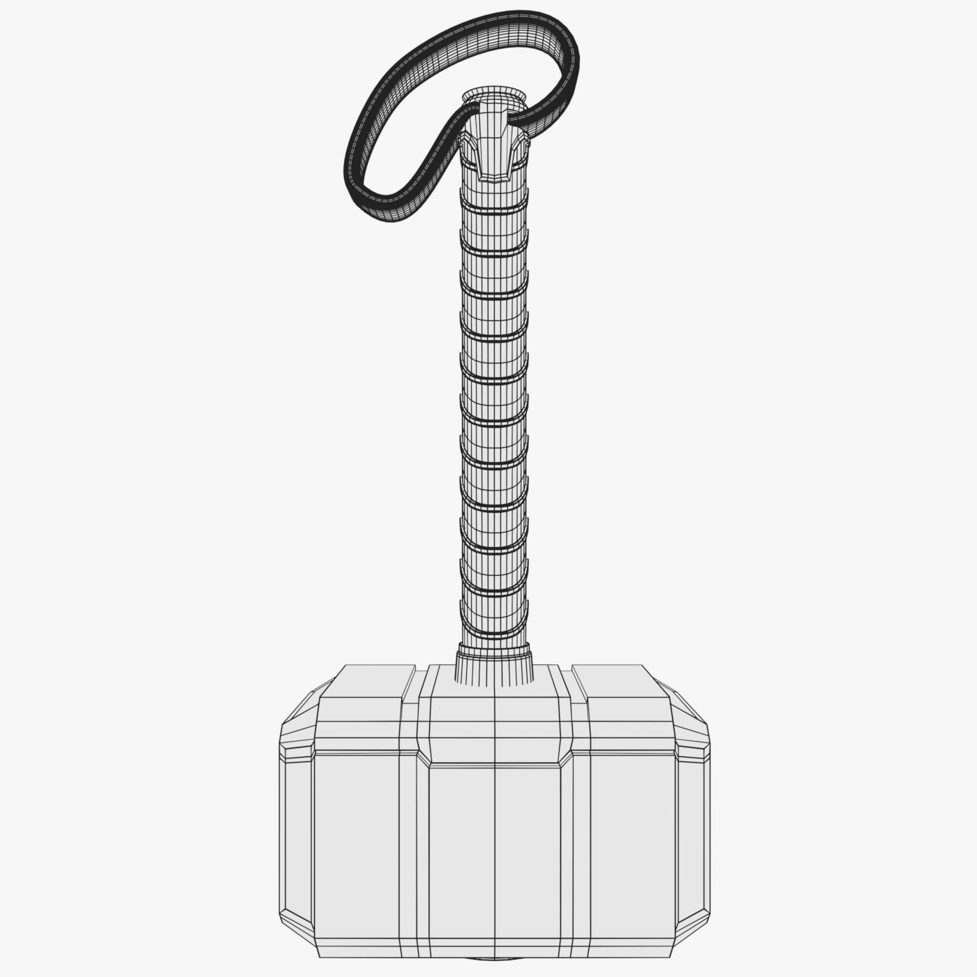 Hammer Mjolnir 3D model_5