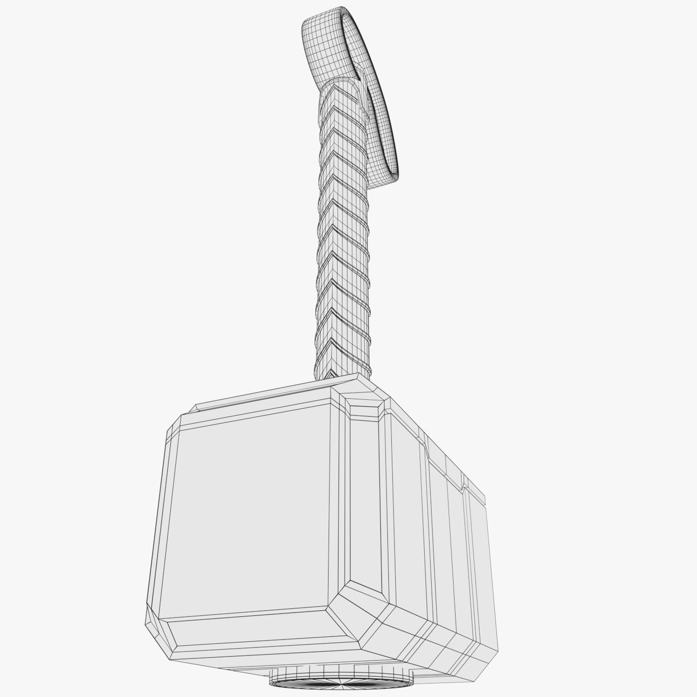 Hammer Mjolnir 3D model_7