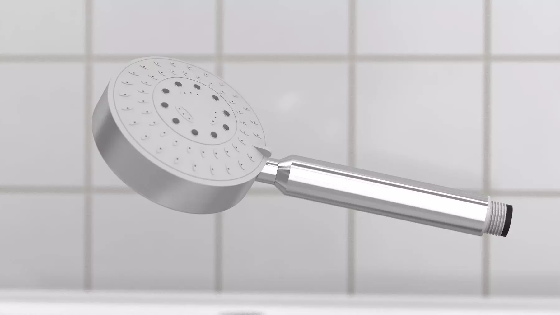 Stainless Steel 5-function hand shower 3D model