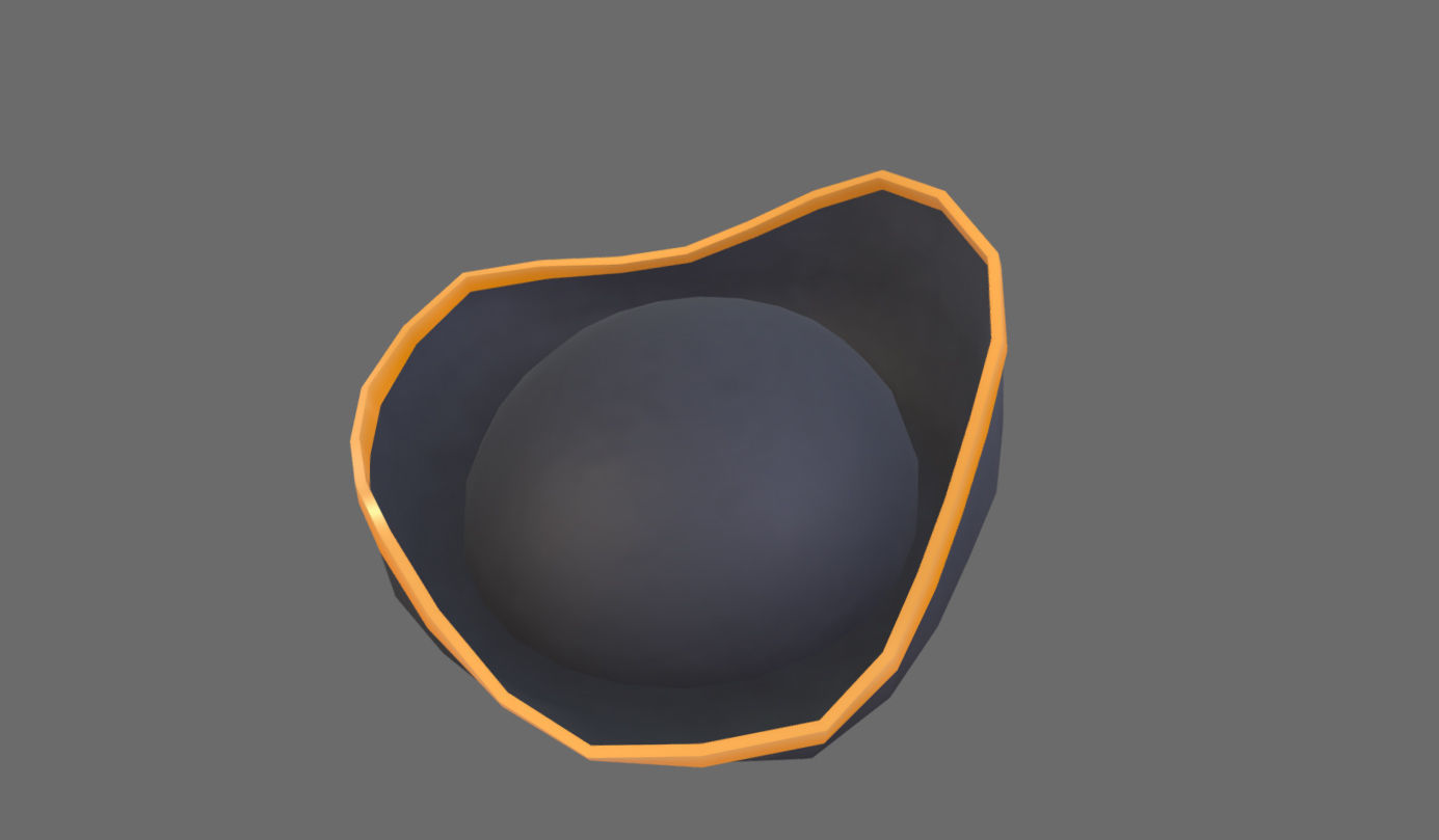 Pirate Hat Low-poly 3D model_19