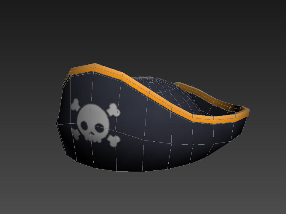 Pirate Hat Low-poly 3D model_9