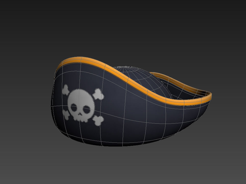 Pirate Hat Low-poly 3D model_8