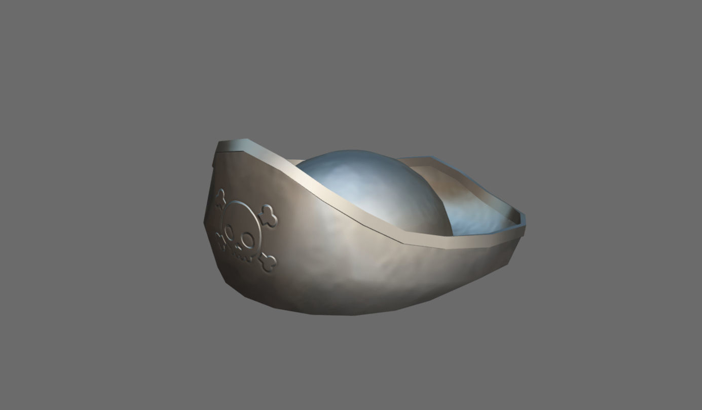 Pirate Hat Low-poly 3D model_16