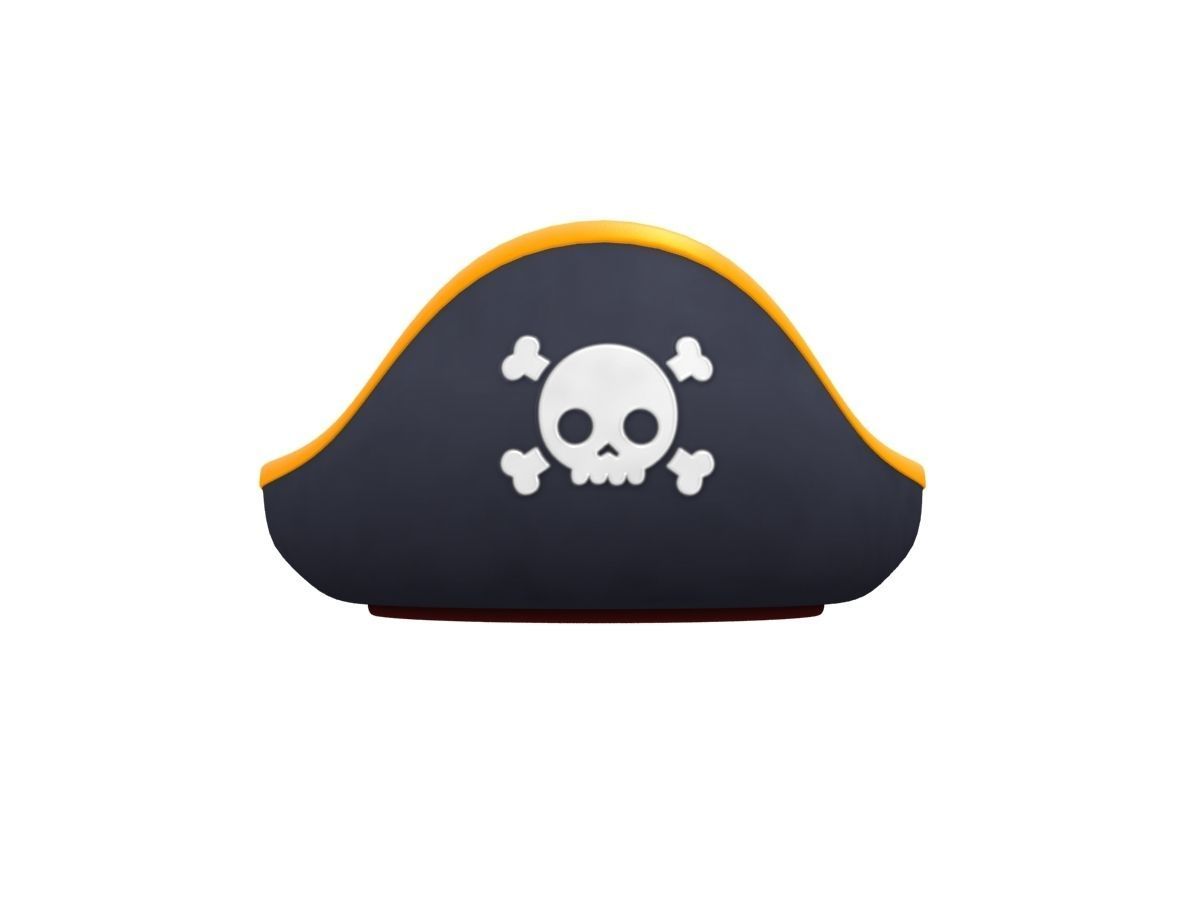 Pirate Hat Low-poly 3D model_2