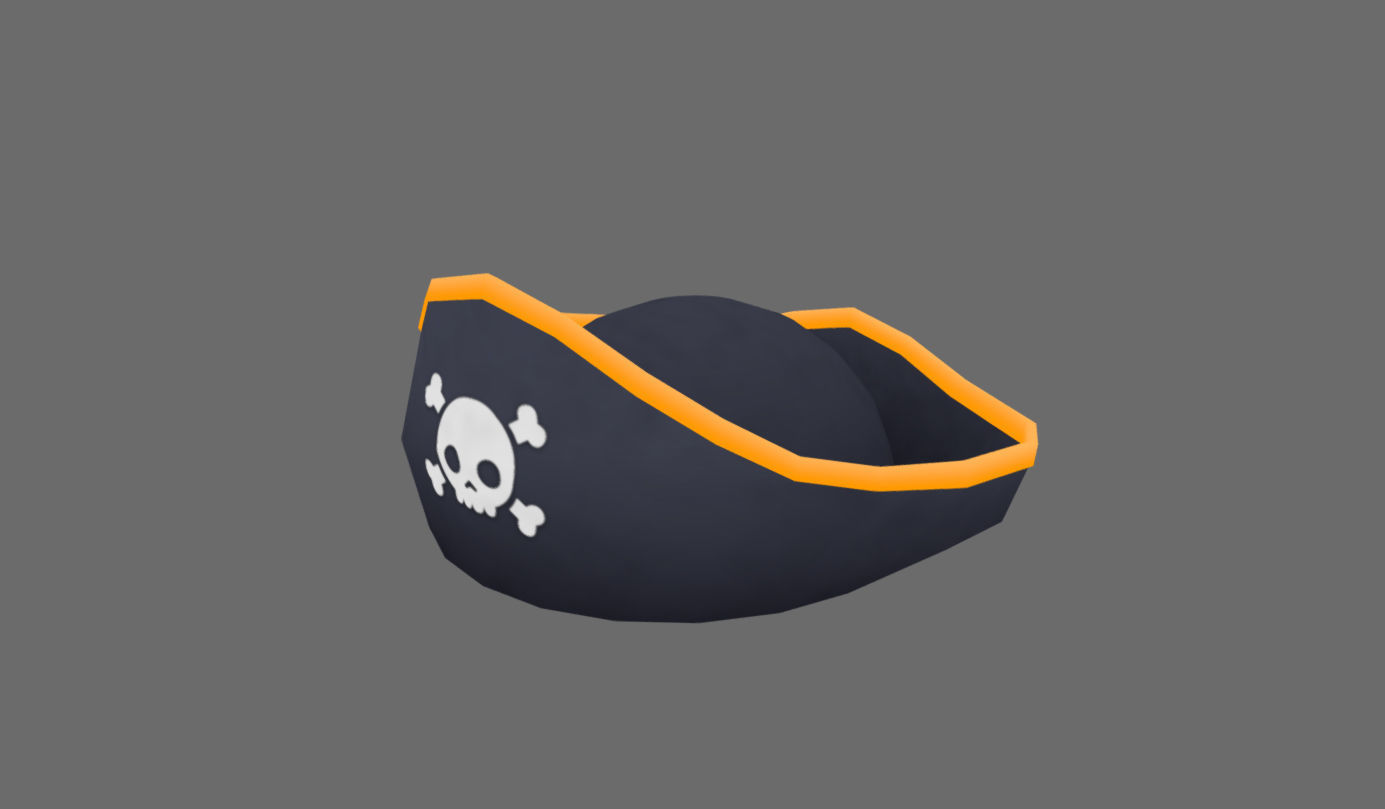 Pirate Hat Low-poly 3D model_15