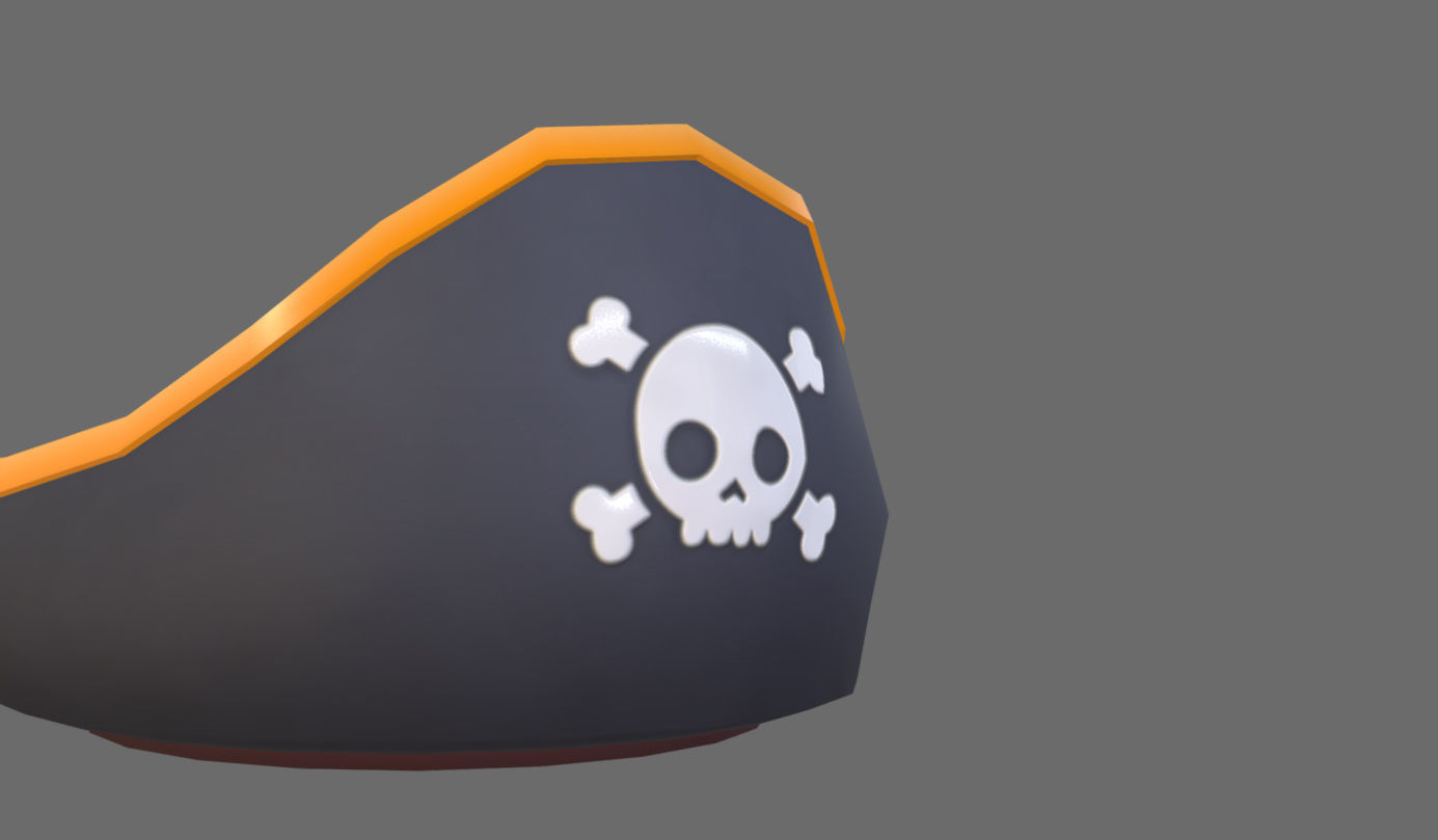 Pirate Hat Low-poly 3D model_20