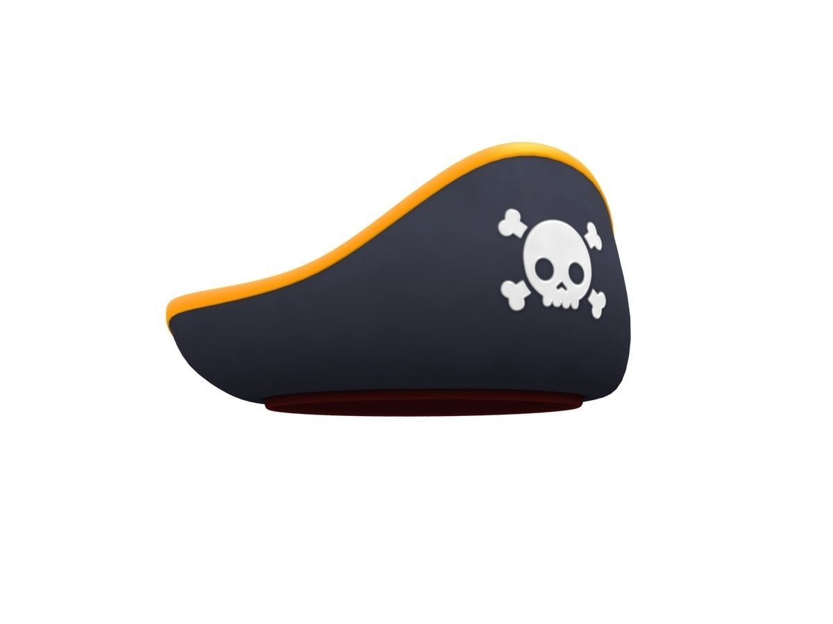 Pirate Hat Low-poly 3D model_1