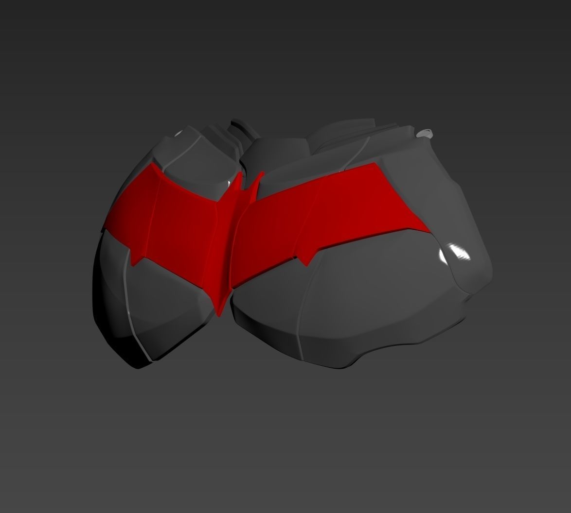 Batman Arkham Knight Red Hood Logo armor 3D print model_2