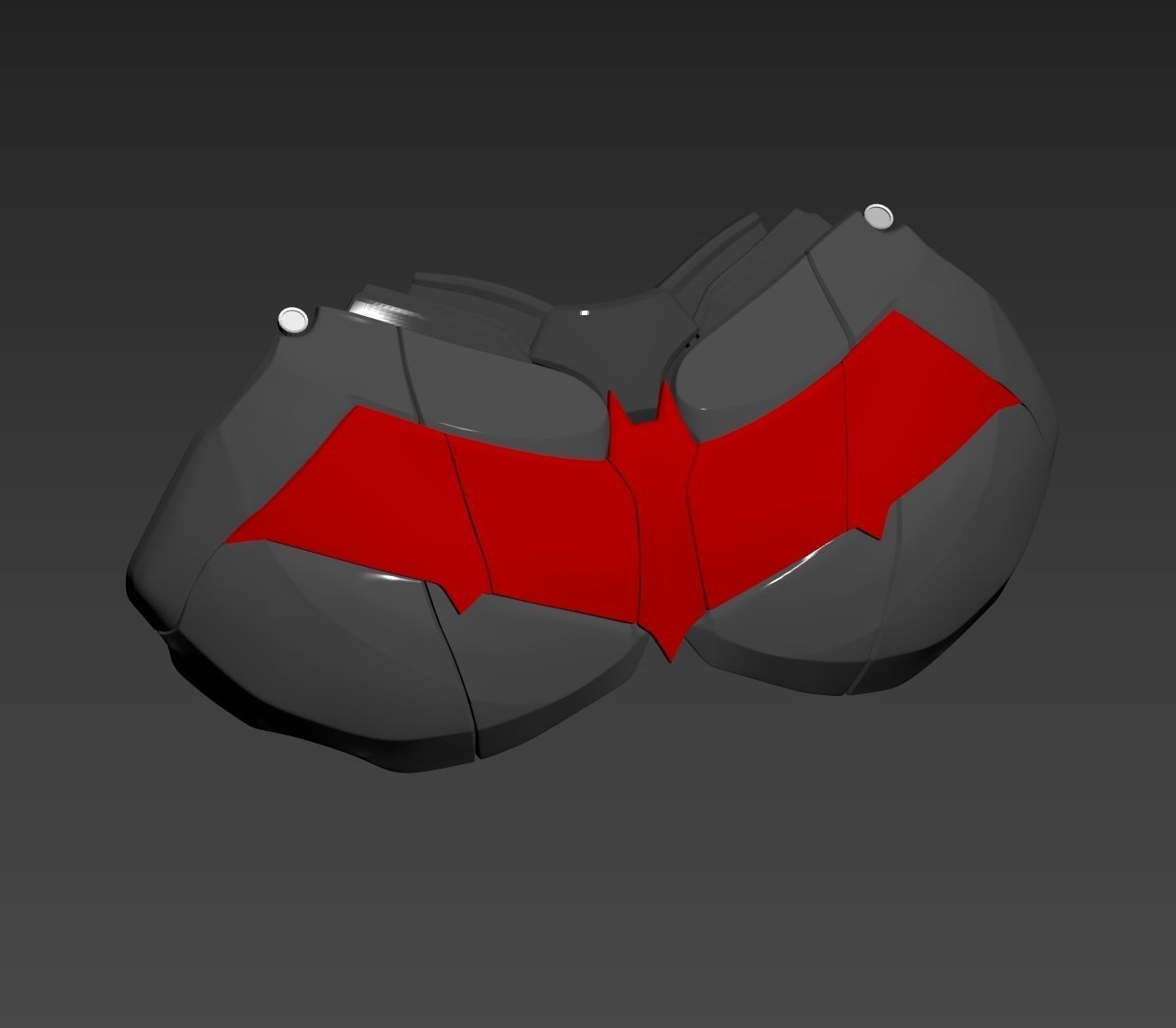 Batman Arkham Knight Red Hood Logo armor 3D print model_3