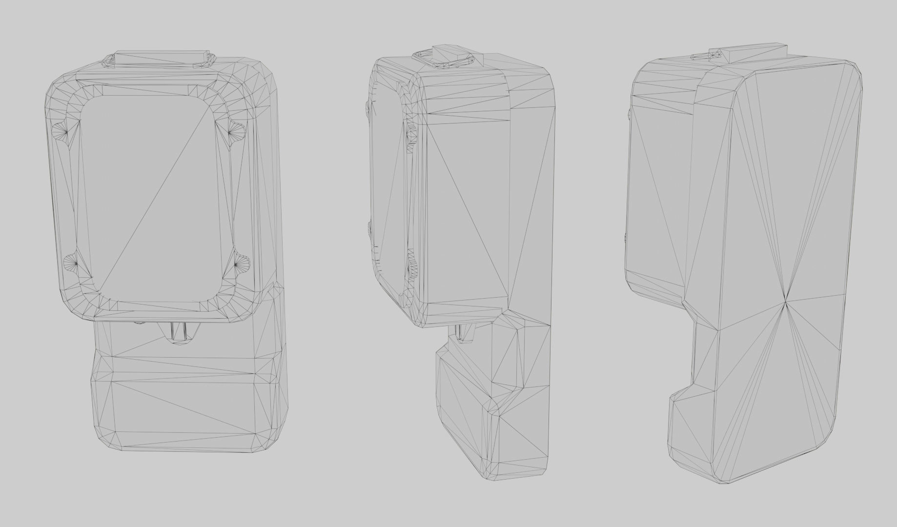 Old electric meter Low-poly 3D model_1