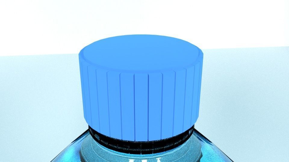water bottle Low-poly 3D model_2