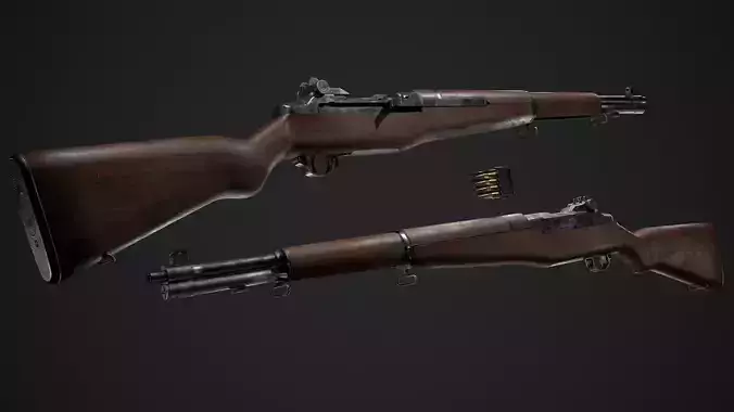 PBR - M1 Garand Low-poly 3D model