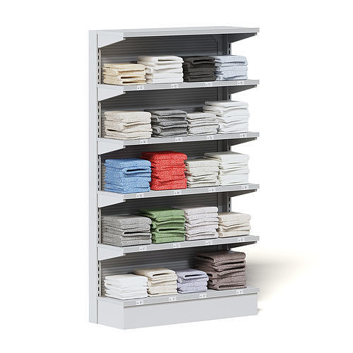 Market Shelf 3D Model - Towels 3D model