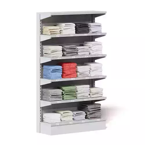 Market Shelf 3D Model - Towels 3D model