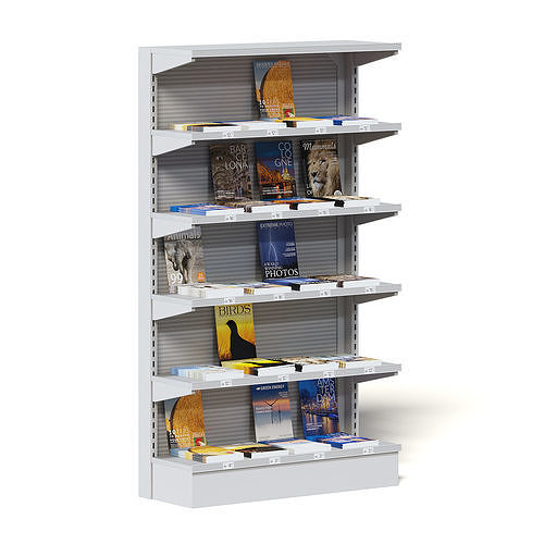 Market Shelf 3D Model - Magazines 3D model