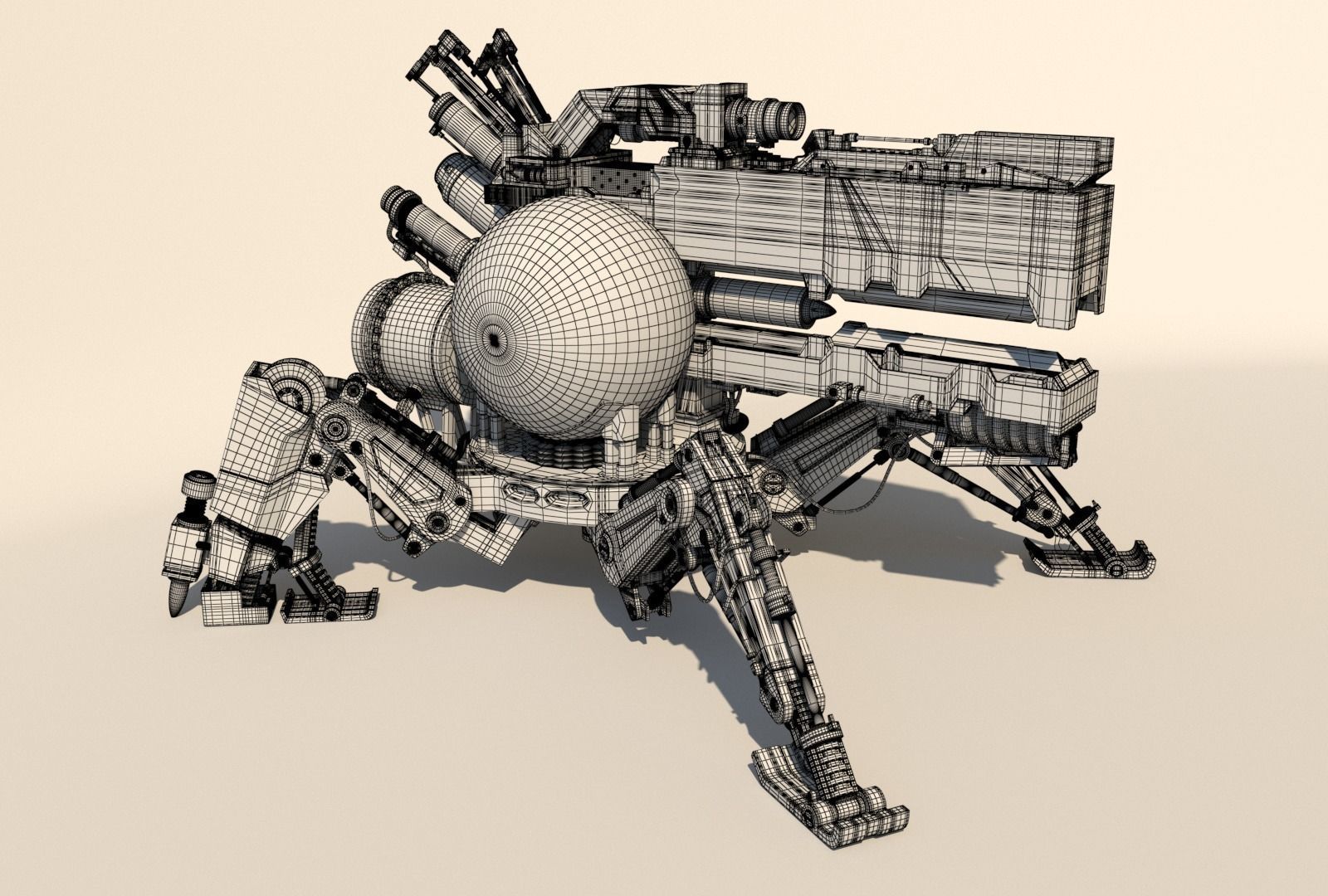 Vixiq sci-fi robot 3D model_29