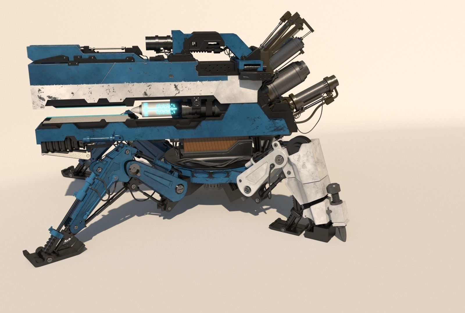 Vixiq sci-fi robot 3D model_4