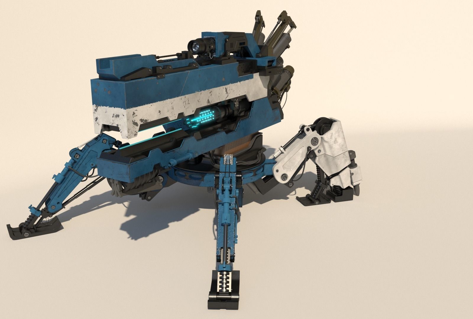 Vixiq sci-fi robot 3D model_3