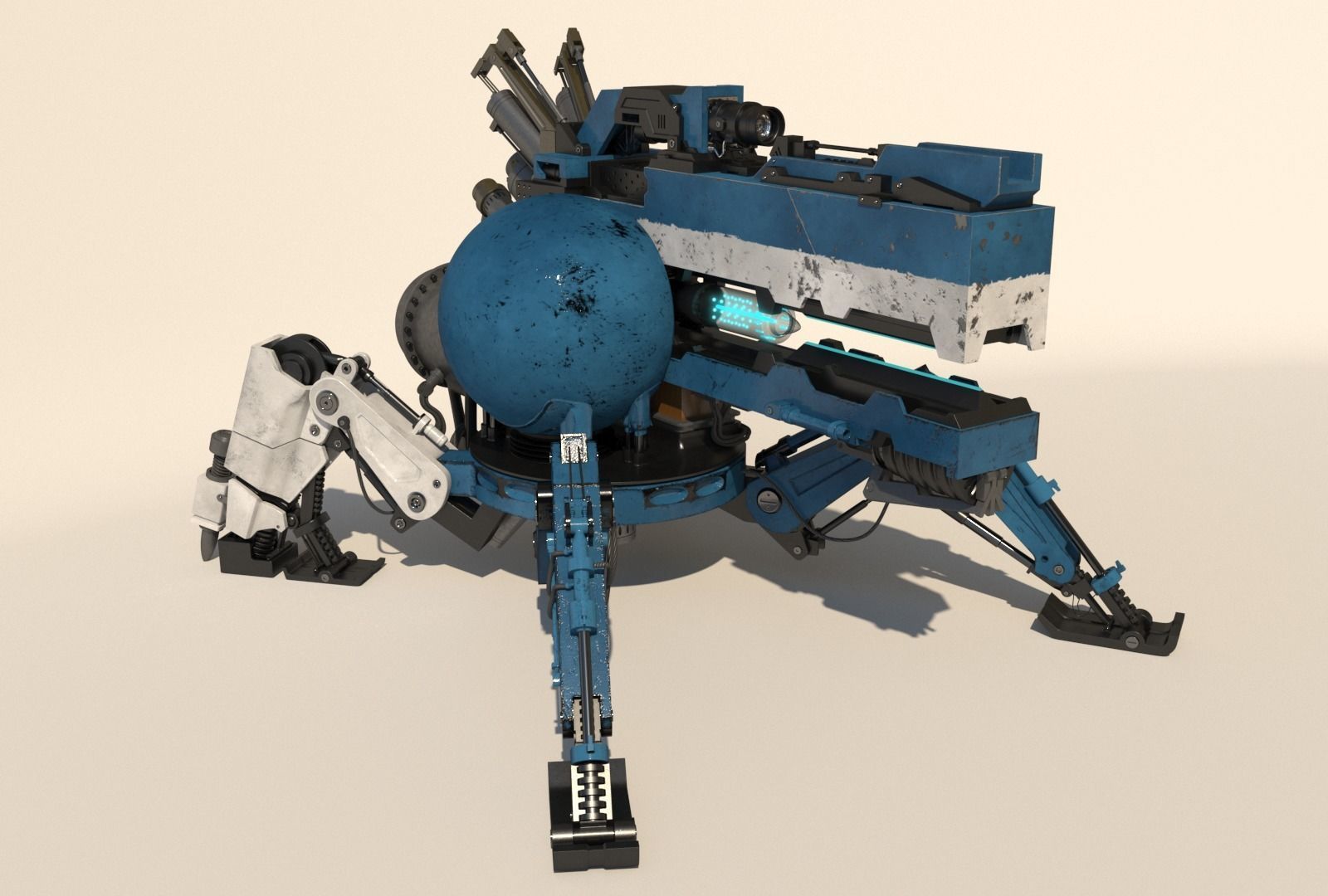 Vixiq sci-fi robot 3D model_1