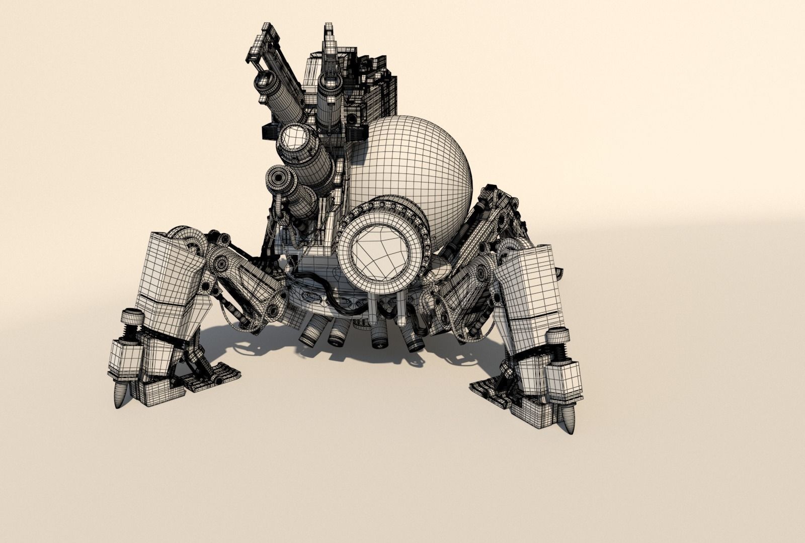 Vixiq sci-fi robot 3D model_26