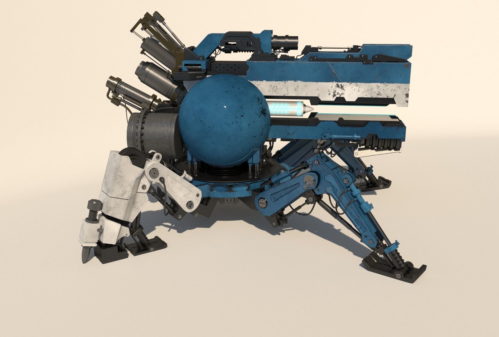 Vixiq sci-fi robot 3D model_8
