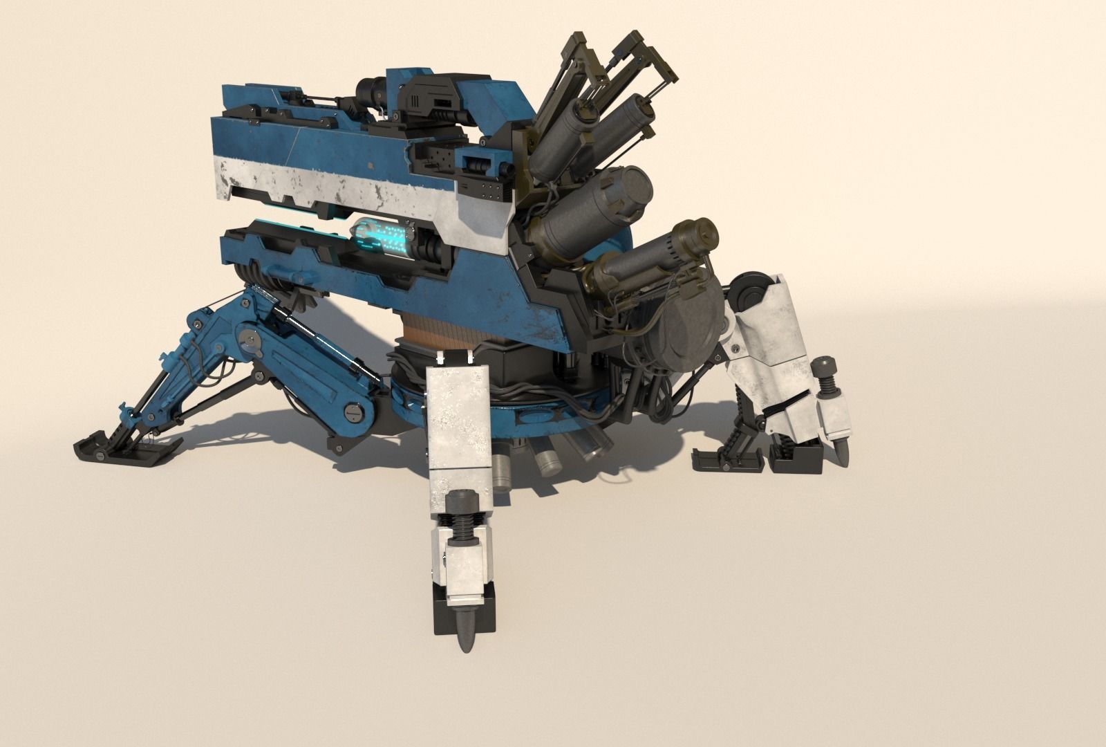 Vixiq sci-fi robot 3D model_5