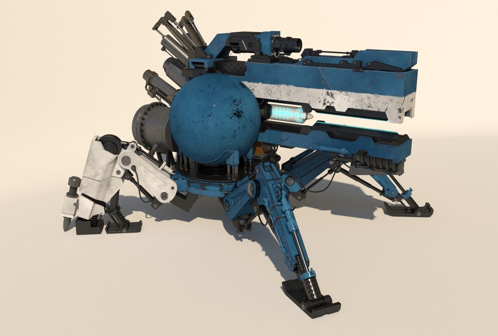 Vixiq sci-fi robot 3D model_9