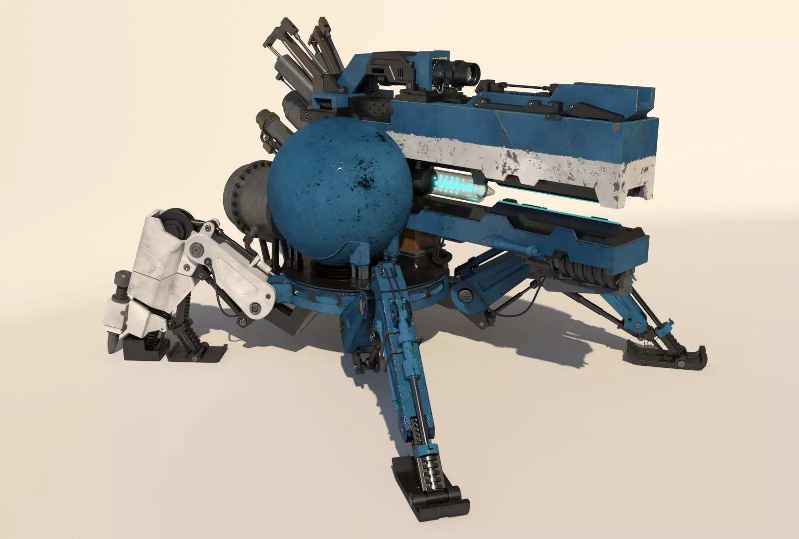 Vixiq sci-fi robot 3D model_0