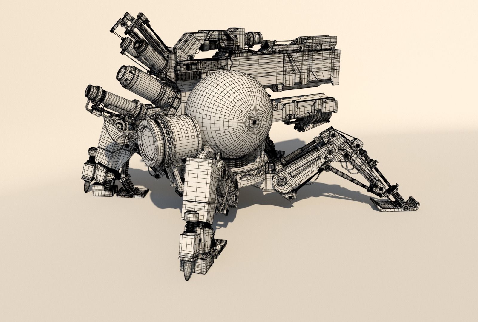 Vixiq sci-fi robot 3D model_27