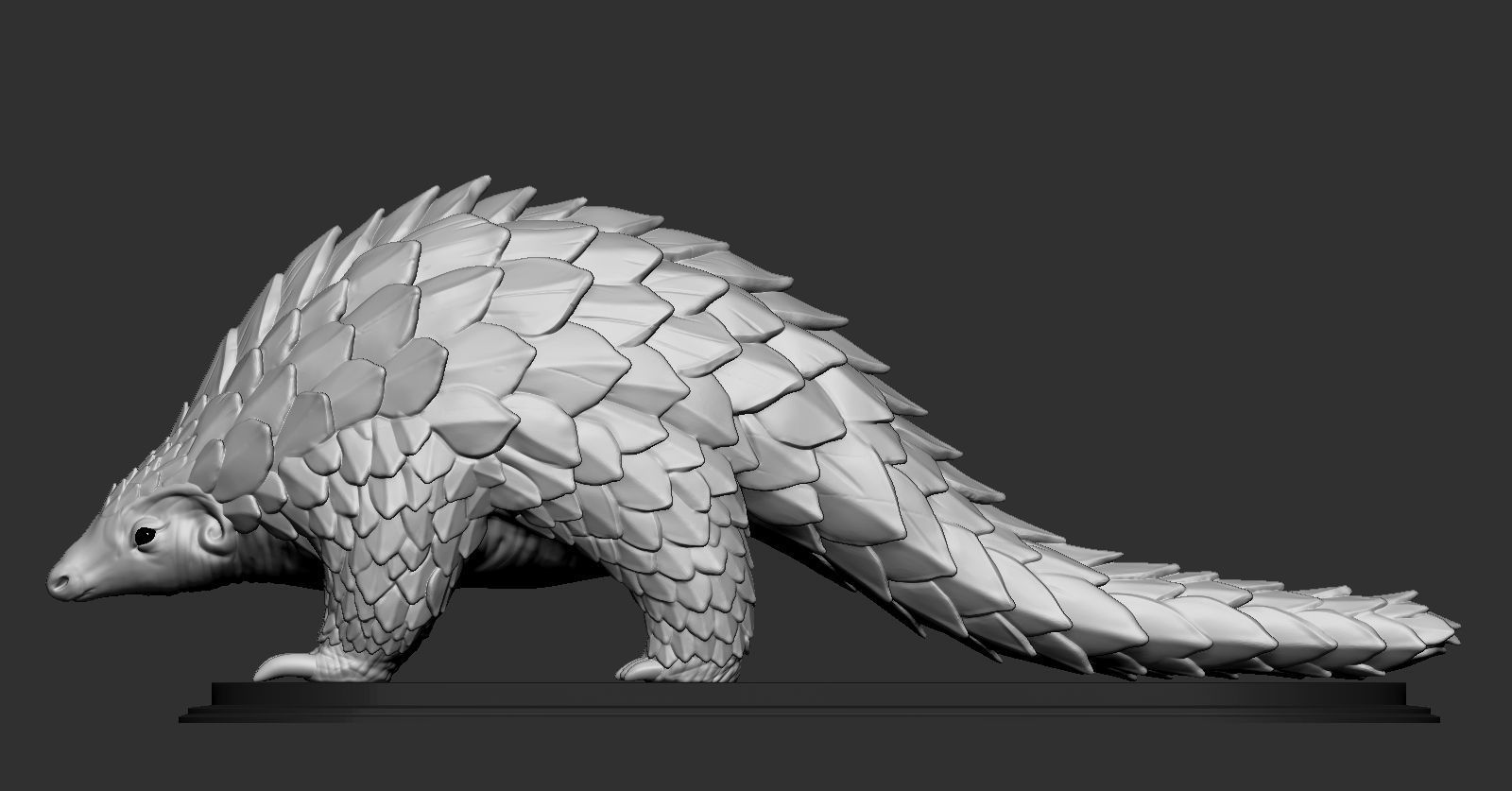 Pangolin statue of pterosaur 3D print model_2