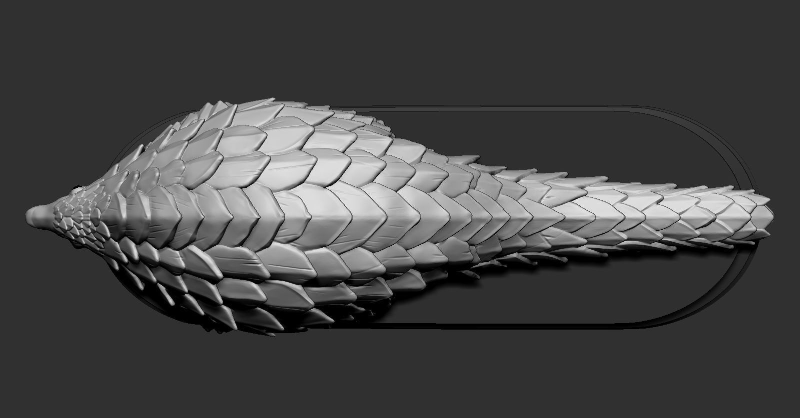 Pangolin statue of pterosaur 3D print model_3
